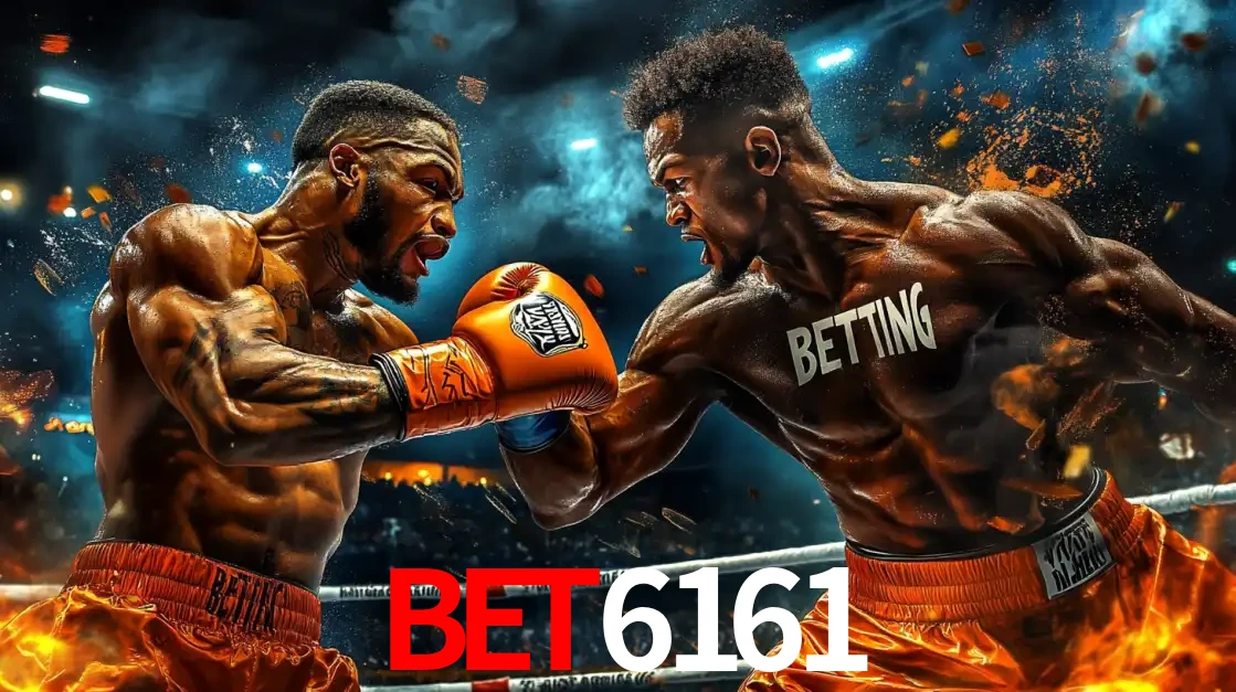Dois boxeadores em uma luta intensa e explosiva, representando a adrenalina e as oportunidades de apostas em esportes de combate disponíveis na plataforma bet6161.